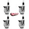 Service Caster 5'' Nylon Swivel 1-1/2'' Expanding Stem Caster Set with Brake, 4PK SCC-EX20S514-NYS-PLB-112-4 - alternate 4